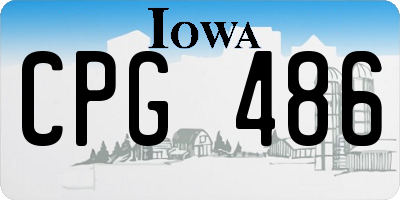 IA license plate CPG486