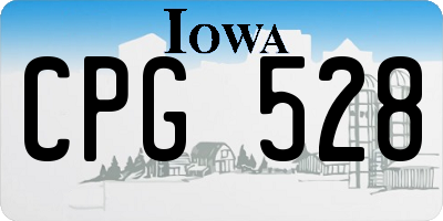 IA license plate CPG528