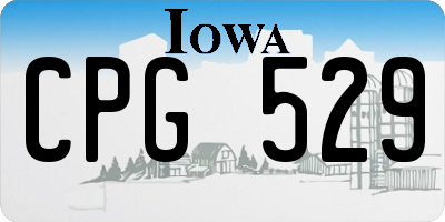 IA license plate CPG529