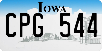 IA license plate CPG544