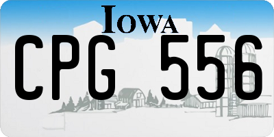 IA license plate CPG556