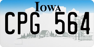 IA license plate CPG564