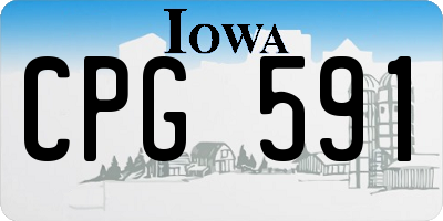 IA license plate CPG591