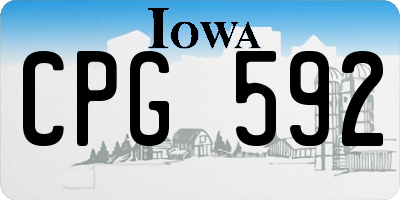 IA license plate CPG592