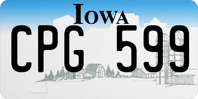 IA license plate CPG599