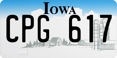 IA license plate CPG617