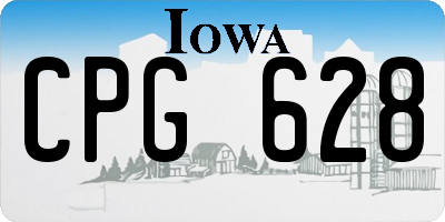 IA license plate CPG628