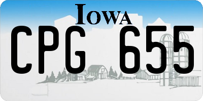 IA license plate CPG655