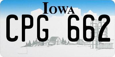 IA license plate CPG662