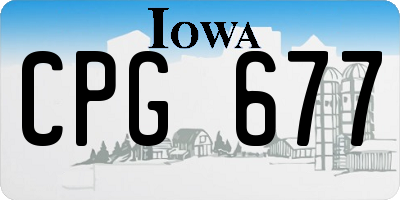 IA license plate CPG677