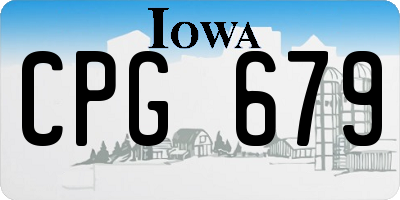 IA license plate CPG679