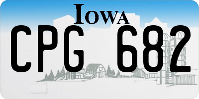 IA license plate CPG682