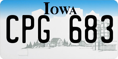 IA license plate CPG683