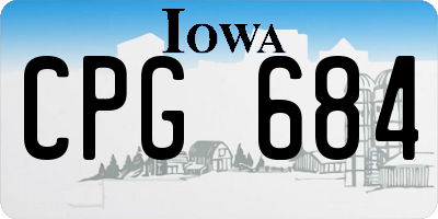 IA license plate CPG684