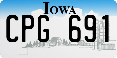 IA license plate CPG691