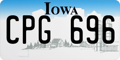 IA license plate CPG696