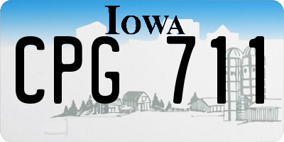 IA license plate CPG711