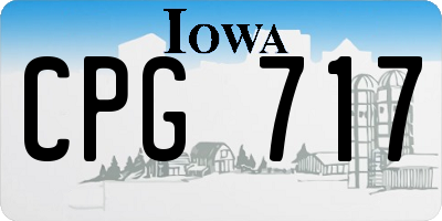 IA license plate CPG717