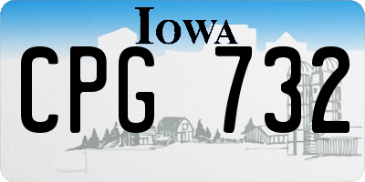 IA license plate CPG732