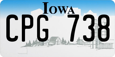 IA license plate CPG738