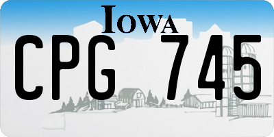 IA license plate CPG745