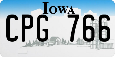IA license plate CPG766