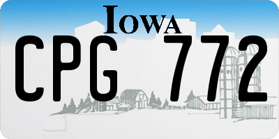 IA license plate CPG772