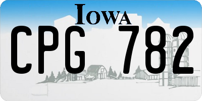 IA license plate CPG782