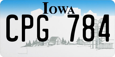 IA license plate CPG784