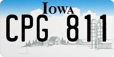 IA license plate CPG811
