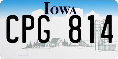 IA license plate CPG814