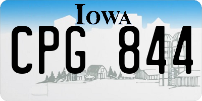 IA license plate CPG844