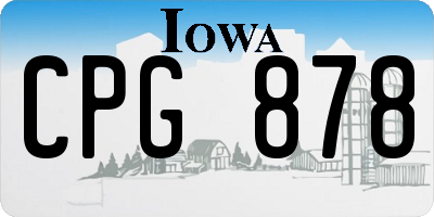 IA license plate CPG878