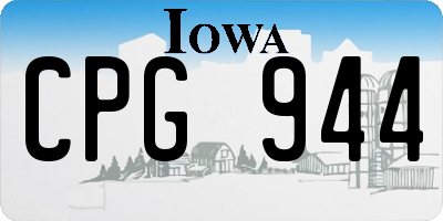 IA license plate CPG944