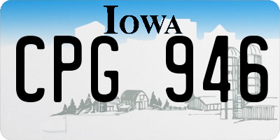 IA license plate CPG946