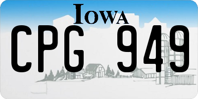 IA license plate CPG949