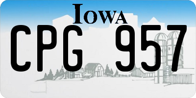 IA license plate CPG957