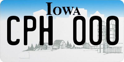 IA license plate CPH000