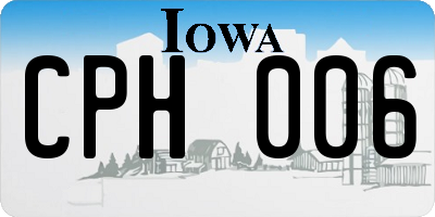 IA license plate CPH006