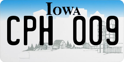 IA license plate CPH009