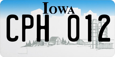 IA license plate CPH012