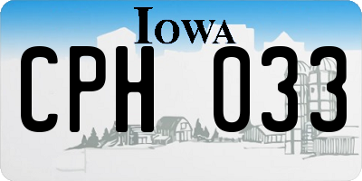IA license plate CPH033