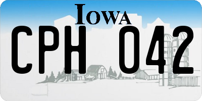 IA license plate CPH042