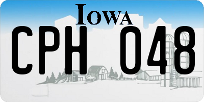IA license plate CPH048