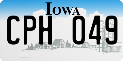 IA license plate CPH049