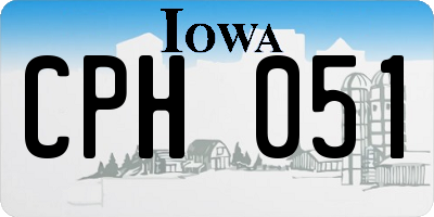 IA license plate CPH051