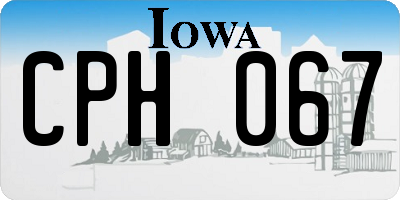 IA license plate CPH067
