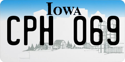 IA license plate CPH069