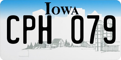 IA license plate CPH079