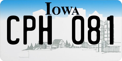 IA license plate CPH081